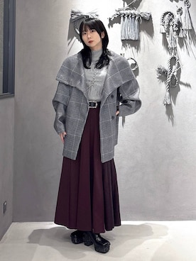 「アイテム（サスペンダー）」を使った、hisaさん（レディース・152cm）の秋コーディネート