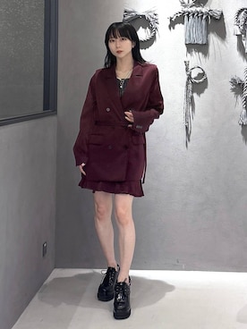 「HARE（ハレ）の2WAYスクエアラメニットタンクトップ(HARE)（タンクトップ）」を使った、hisaさん（レディース・152cm・20代）の夏コーディネート