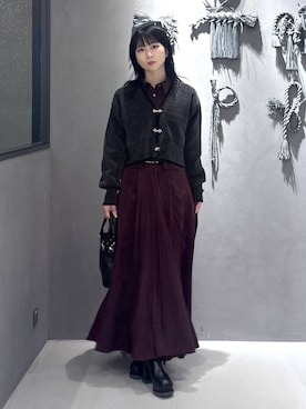 「アイテム（ベルト）」を使った、hisaさん（レディース・152cm）の秋コーディネート
