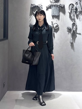 「アイテム（ブーツ、シルバー系）」を使った、hisaさん（レディース・152cm）の秋コーディネート