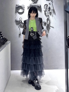 「HARE（ハレ）のアイテム（スカート）」を使った、hisaさん（レディース・152cm）の春コーディネート