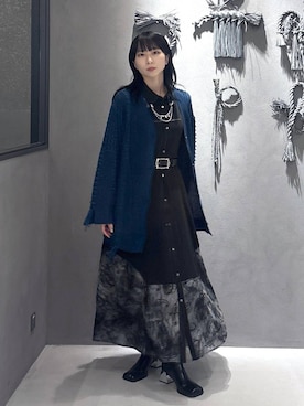「アイテム（ブローチ/コサージュ）」を使った、hisaさん（レディース・152cm）の秋コーディネート