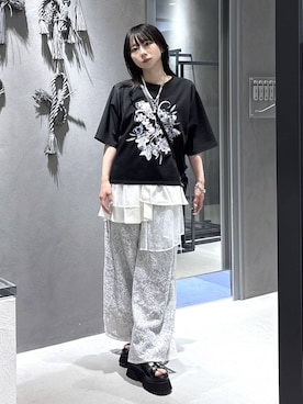 「HARE（ハレ）のアイテム（トップス）」を使った、hisaさん（レディース・152cm）の夏コーディネート