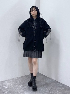 「アイテム（カーディガン/ボレロ）」を使った、hisaさん（レディース・152cm・20代）の冬コーディネート