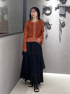 「ロングヘア」｜「アイテム（サンダル）」を使った、hisaさん（レディース・152cm）の春コーディネート