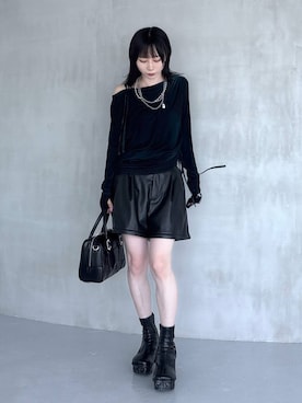 「アイテム（ボストンバッグ）」を使った、hisaさん（レディース・152cm・20代）の夏コーディネート