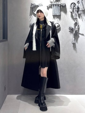 「アイテム（チュニック）」を使った、hisaさん（レディース・152cm）の秋コーディネート