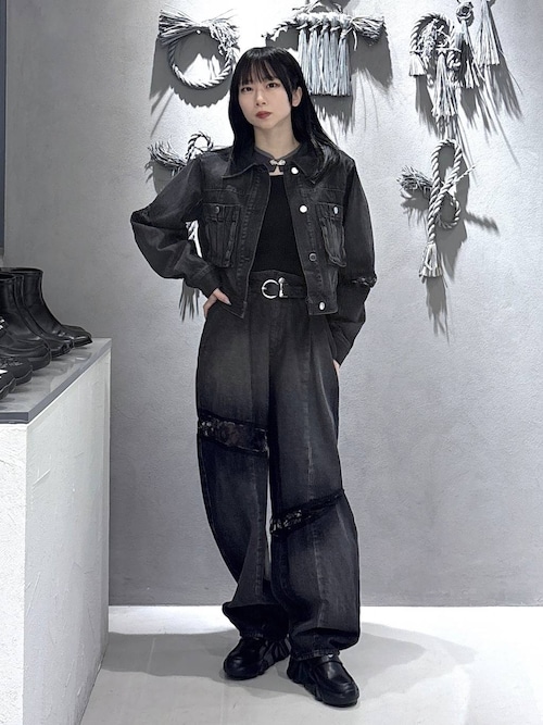 セール】レースキリカエデニムジャケット(HARE)（デニムジャケット