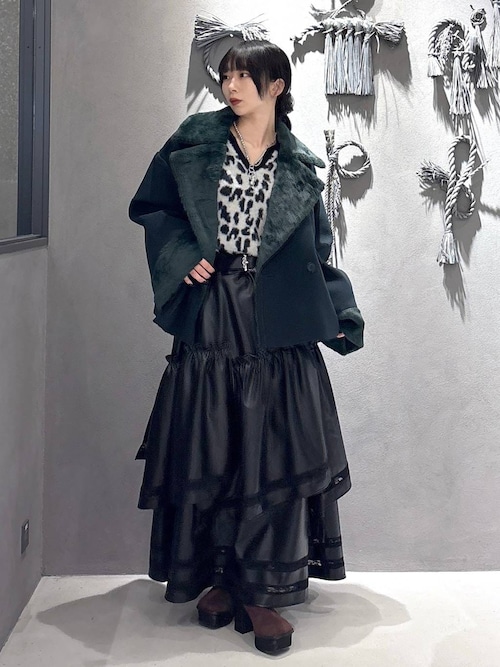 セール】レースラインフェイクレザースカート(HARE)（スカート）｜HARE