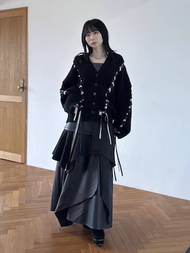 「HARE（ハレ）のメタルチャイナパーツブーツ(HARE)（ブーツ、ブラック系）」を使った、hisaさん（レディース・152cm）の夏コーディネート