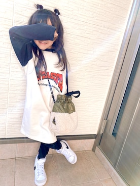 「BIG FIELD（ビッグフィールド）のアイテム（ワンピース/ドレス）」を使った、00sora00さん（キッズ・110cm）の冬コーディネート
