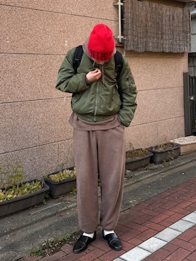 「アイテム（バッグ）」を使った、けにーさん（メンズ・180cm）の冬コーディネート