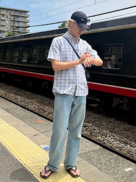 「COACH（コーチ）のアイテム」を使った、けにーさん（メンズ・180cm）の春コーディネート
