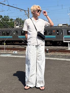 「OY（オーワイ）のアイテム」を使った、けにーさん（メンズ・180cm）の春コーディネート