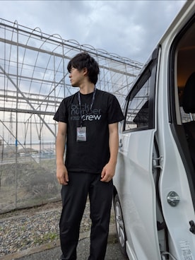 「UNIQLO（ユニクロ）のアイテム（パンツ、ブラック系）」を使った、Keyさん（メンズ・175cm）の夏コーディネート