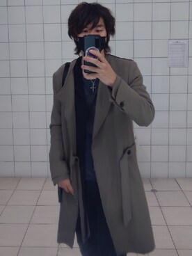 「ASKYYのアイテム（その他アウター、ベージュ系）」を使った、Keyさん（メンズ・175cm）の秋コーディネート