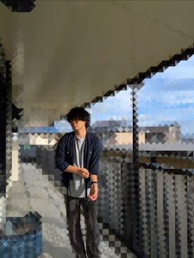 「CIAOPANIC TYPY（チャオパニックティピー）のアイテム（パンツ、グレー系）」を使った、Keyさん（メンズ・175cm）の秋コーディネート