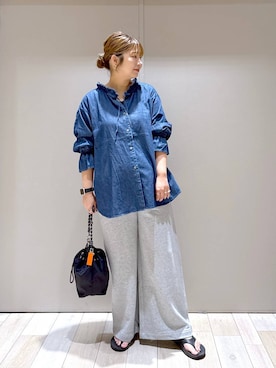 「アイテム（スウェットパンツ）」を使った、たかみなさん（レディース・166cm・30代）の夏コーディネート