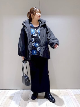 「アイテム（ダウンジャケット/コート）」を使った、たかみなさん（レディース・166cm・30代）の冬コーディネート