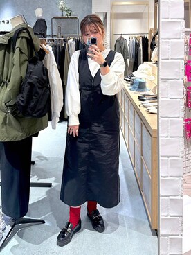 「アイテム（ワンピース/ドレス）」を使った、たかみなさん（レディース・166cm・30代）の冬コーディネート