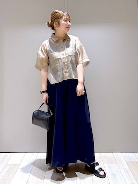 「LEPSIM（レプシィム）のアイテム」を使った、たかみなさん（レディース・166cm）の夏コーディネート