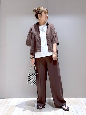 「アイテム（ブレスレット）」を使った、たかみなさん（レディース・166cm・30代）の夏コーディネート