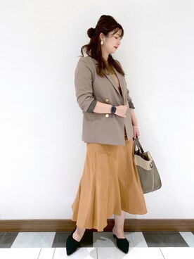 「andemiu」｜「アイテム（その他アウター）」を使った、たかみなさん（レディース・166cm）の夏コーディネート