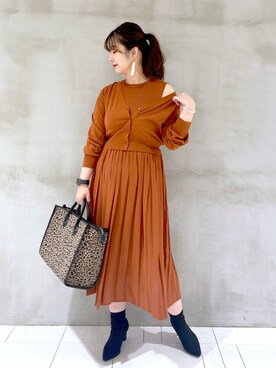 「andemiu」｜「アイテム（その他）」を使った、たかみなさん（レディース・166cm）の秋コーディネート