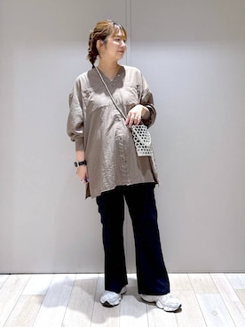 「アイテム（チュニック）」を使った、たかみなさん（レディース・166cm）の秋コーディネート