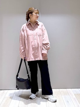 フリンジパッチ／BIGデニムシャツ 579688を使った人気ファッション