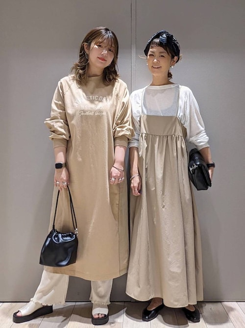 LEPSIM（レプシィム）の「ラインロゴプリントワンピース 108425