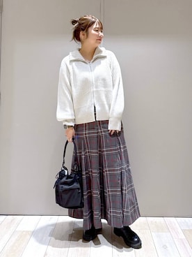 TRチェックスカート 133633を使った人気ファッションコーディネート - WEAR