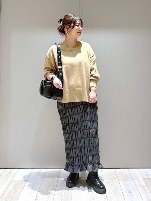 セール】無地シャーリングスカート2 147554（スカート）｜LEPSIM