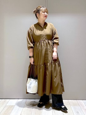 「アイテム（ワンピース/ドレス）」を使った、たかみなさん（レディース・166cm・30代）の秋コーディネート