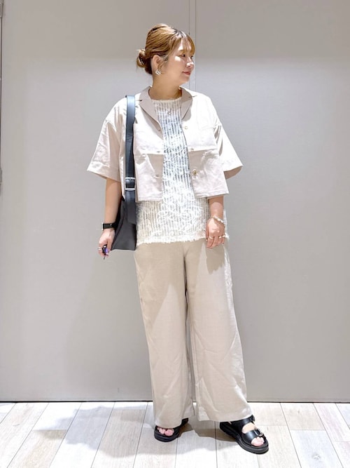 ヨシエイナバ ☆ レース フレンチスリーブ プルオーバー 11 ベージュシルバー ヨシエイナバ ☆ レース フレンチスリーブ プルオーバー 11 日本製
