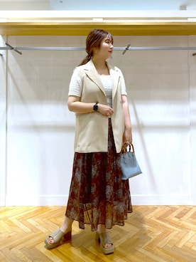 「エスニック」｜「アイテム（その他）」を使った、たかみなさん（レディース・166cm）の夏コーディネート
