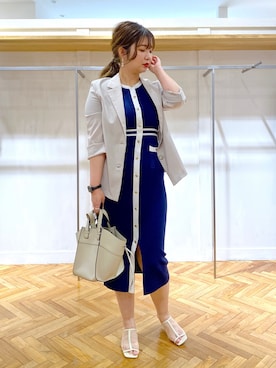 「コンサバ」｜「アイテム（ワンピース/ドレス）」を使った、たかみなさん（レディース・166cm）の春コーディネート
