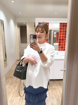「アイテム（マタニティウェア/グッズ）」を使った、たかみなさん（レディース・166cm）の秋コーディネート