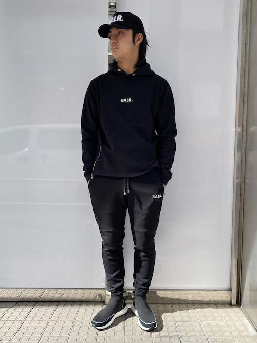 BALR. スウェット セットアップ【L】ブラック ストリート 古着コーデ yamagata1699(B'2nd 新宿店)｜BALR.のキャップを使った
