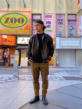 「MANASTASH（マナスタッシュ）のアイテム（キャップ）」を使った、yamagata1699さん（メンズ・172cm）の秋コーディネート