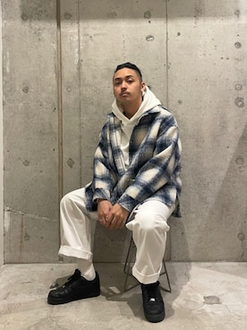 「チェック柄に恋してる」｜「アイテム（カーゴパンツ）」を使った、yamagata1699さん（メンズ・172cm）の秋コーディネート