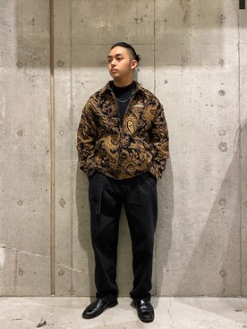 「A4A（エーフォーエー）のアイテム（ブルゾン）」を使った、yamagata1699さん（メンズ・172cm）の秋コーディネート