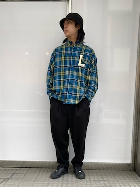 「B'2nd（ビーセカンド）のアイテム（スラックス）」を使った、yamagata1699さん（メンズ・172cm）の冬コーディネート
