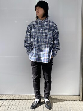 「surt（サート）のアイテム（チノパンツ）」を使った、yamagata1699さん（メンズ・172cm）の冬コーディネート