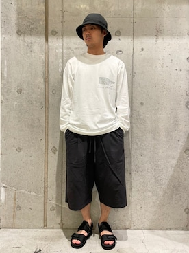 「MANASTASH（マナスタッシュ）のアイテム（シューズ）」を使った、yamagata1699さん（メンズ・172cm）の夏コーディネート