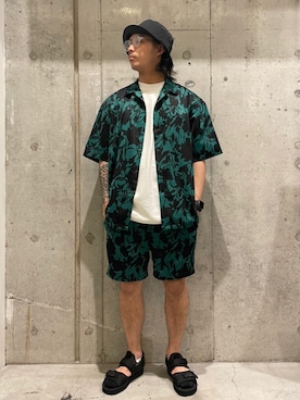 「MANASTASH（マナスタッシュ）のアイテム（シューズ）」を使った、yamagata1699さん（メンズ・172cm）の夏コーディネート
