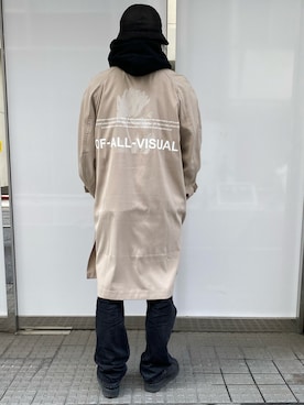 「A4A（エーフォーエー）のアイテム（ステンカラーコート）」を使った、yamagata1699さん（メンズ・172cm）の春コーディネート