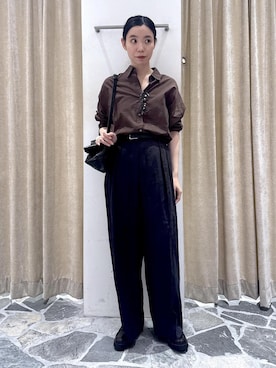 「アイテム（スラックス）」を使った、KOIKEさん（レディース・163cm・30代）の夏コーディネート