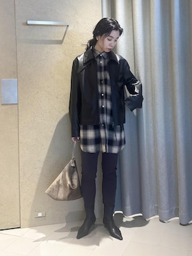 「アイテム（レギンス/スパッツ）」を使った、KOIKEさん（レディース・163cm）の秋コーディネート