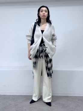 「アイテム（スラックス）」を使った、KOIKEさん（レディース・163cm・30代）の秋コーディネート